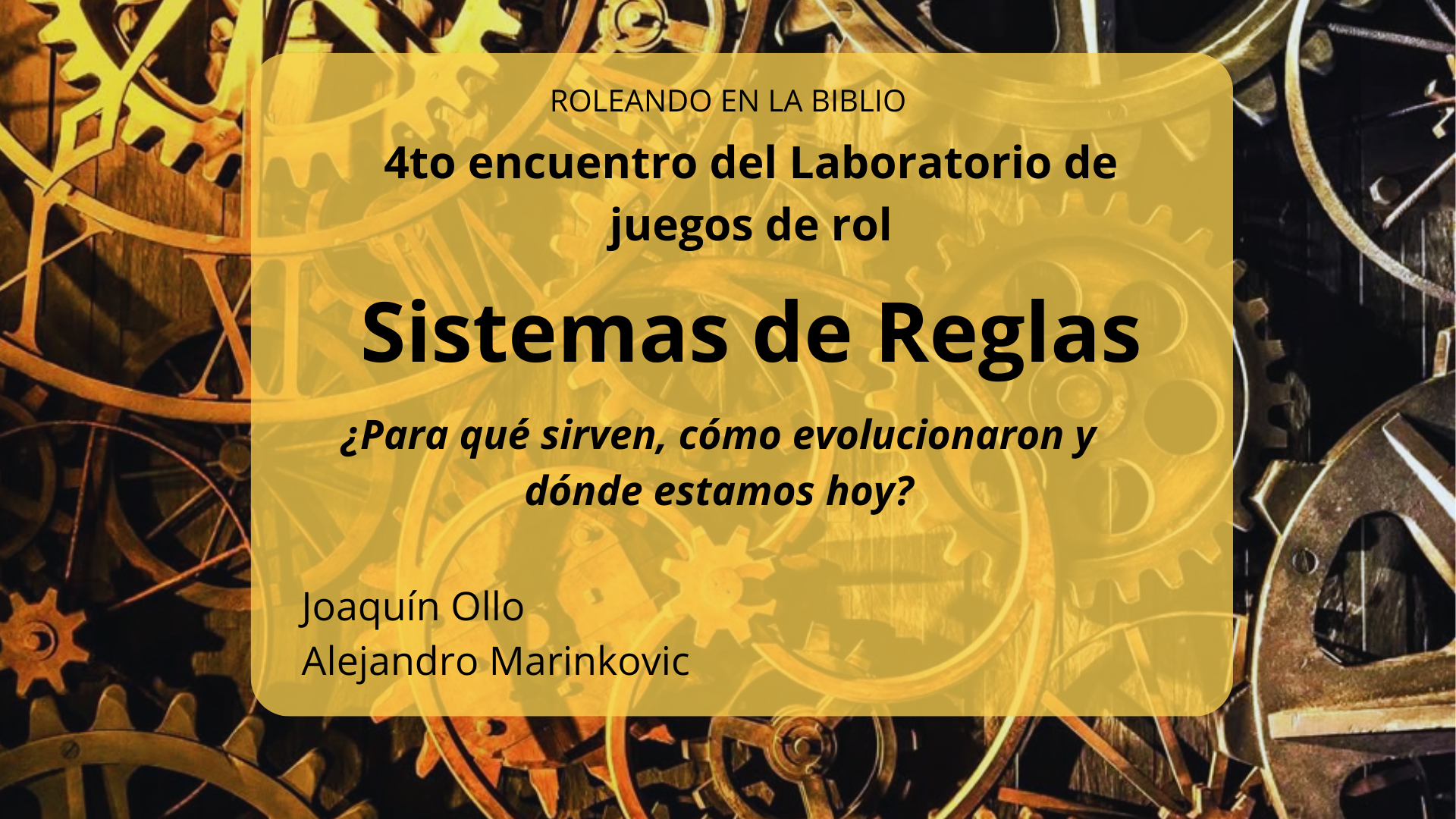 Charla sobre Los Sistemas de Reglas